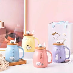 Cat Lid Ceramic Mug