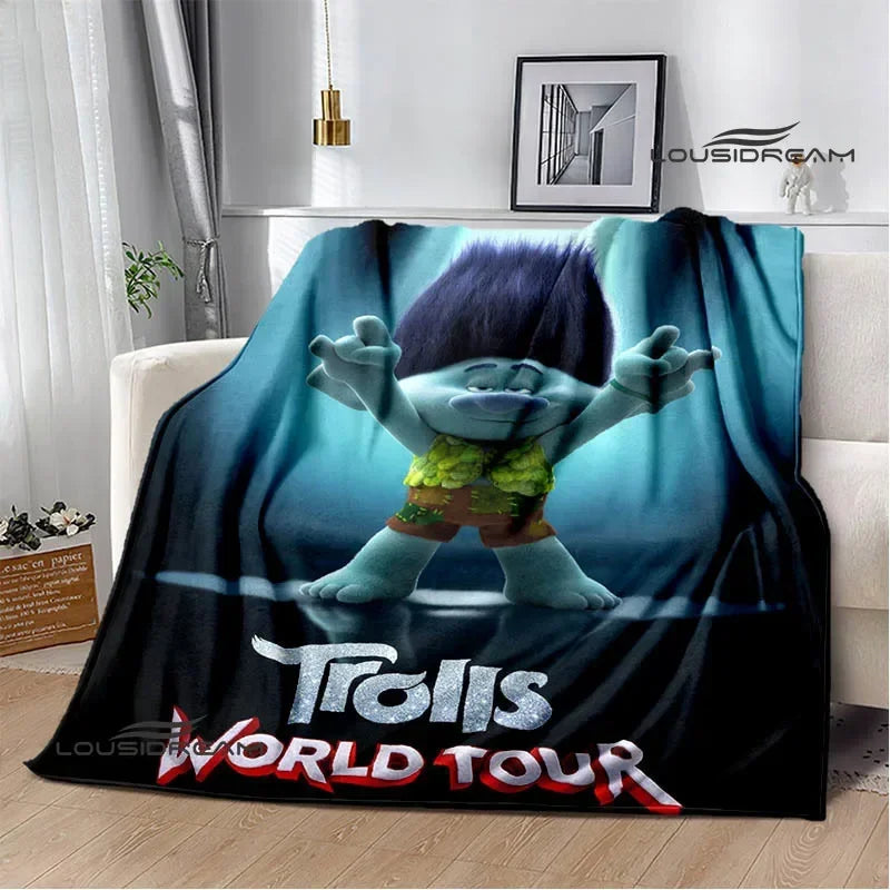 Trolls Cartoon Flannel Blanket