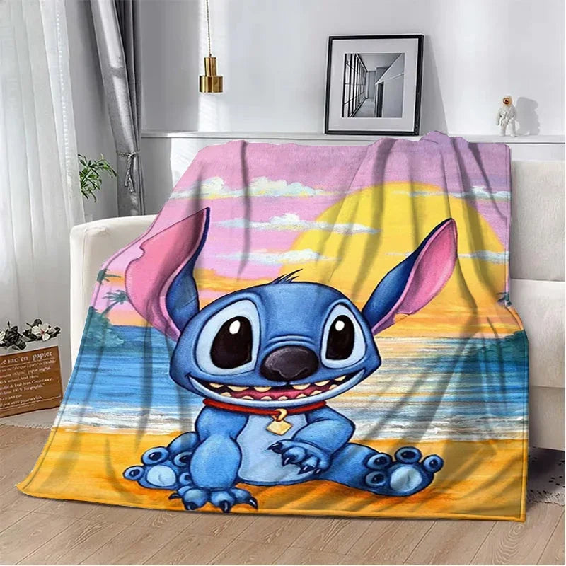 Stitch Cartoon Plush Blanket