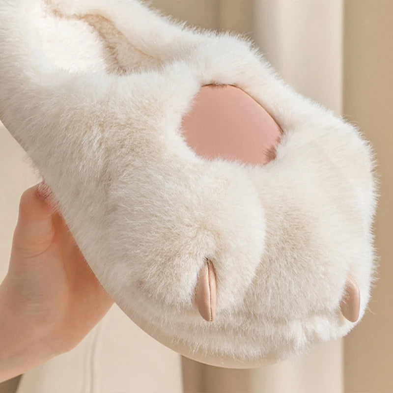 Cat Paw Plush Slippers