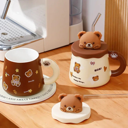 Bear Lid Ceramic Mug