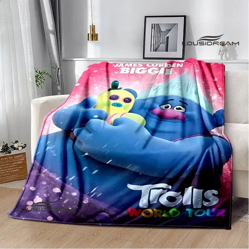 Trolls Cartoon Flannel Blanket