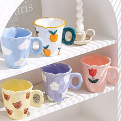 Hand Painted Flower Mug