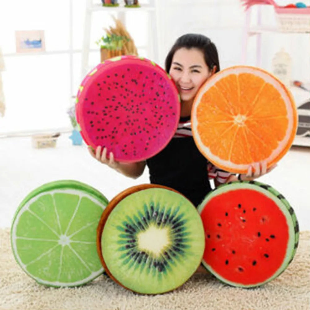 Fruit Pattern Round Pillow