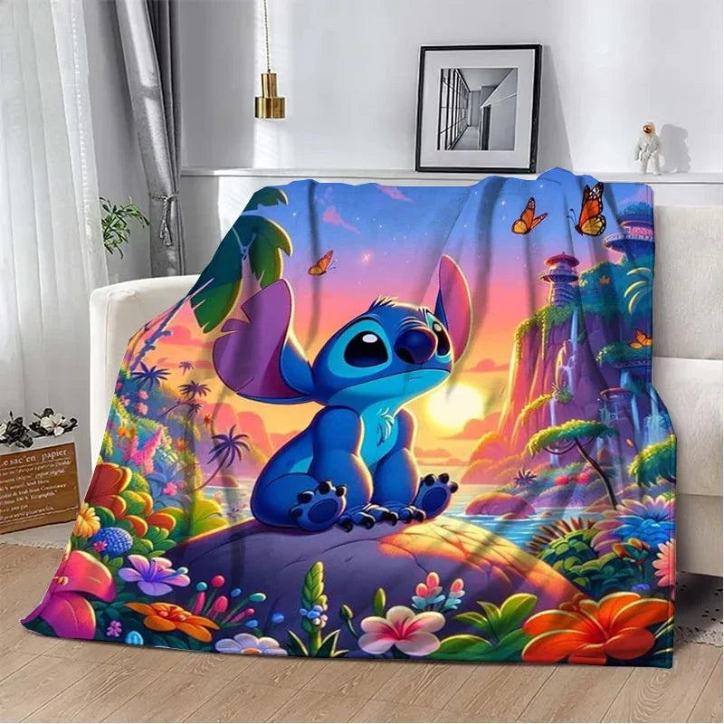 Stitch Cartoon Plush Blanket