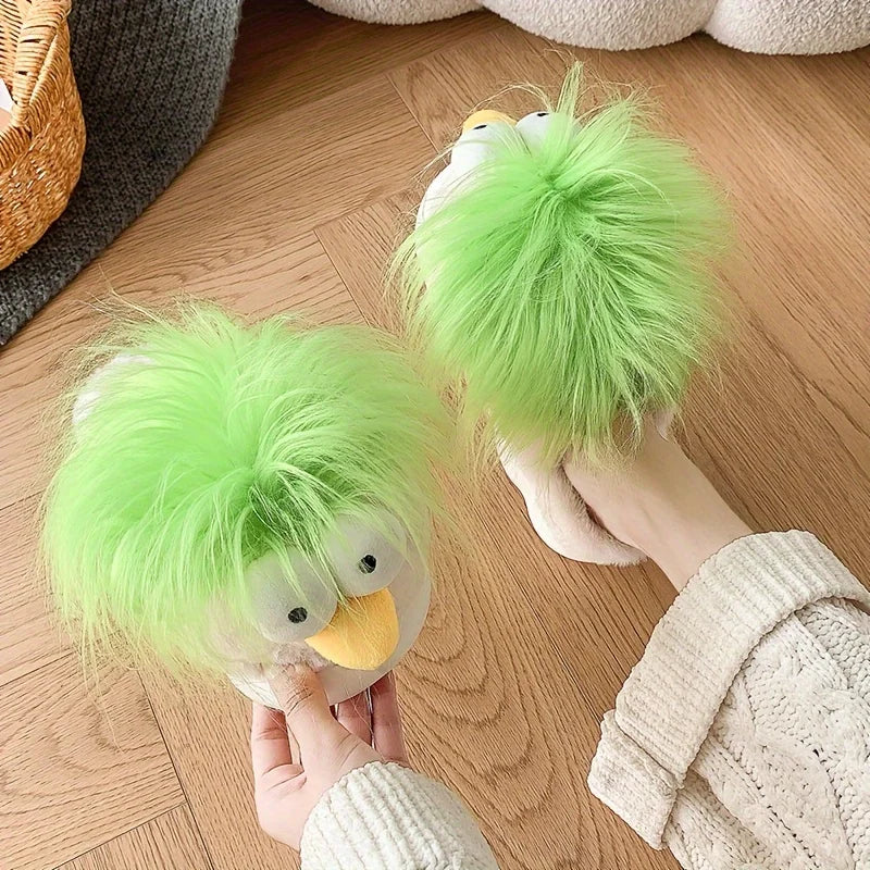Quirky Winter Plush Slippers
