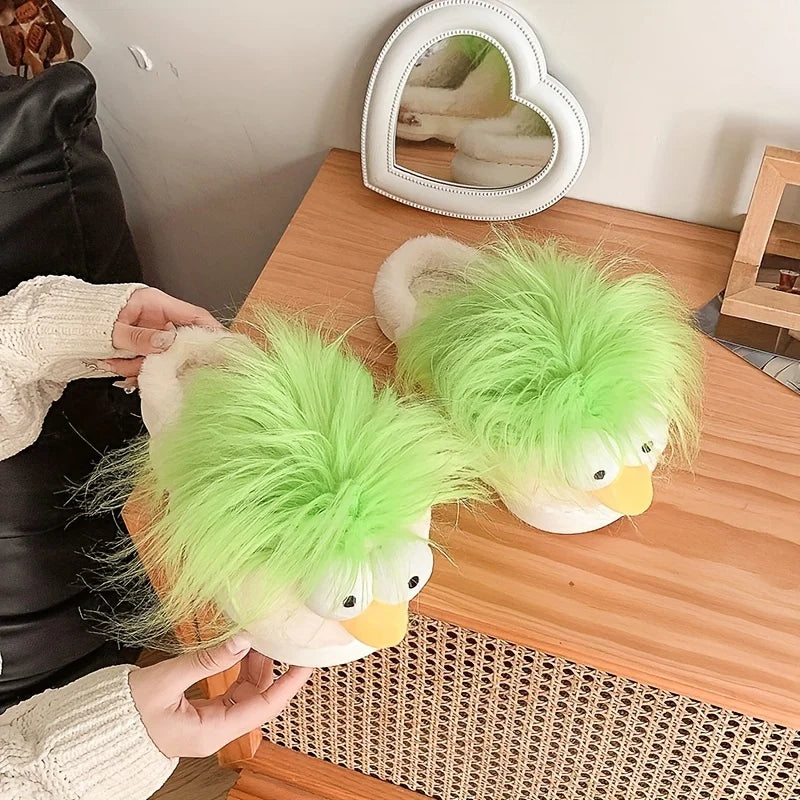 Quirky Winter Plush Slippers