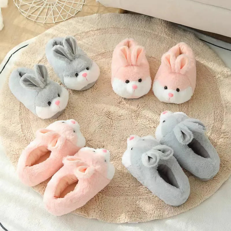 Rabbit Cotton Plush Slippers