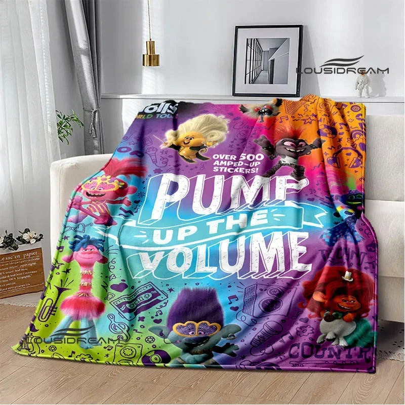 Trolls Cartoon Flannel Blanket