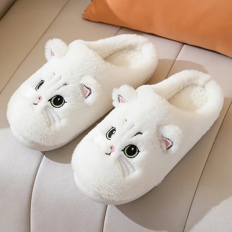 Cat Plush Winter Slippers