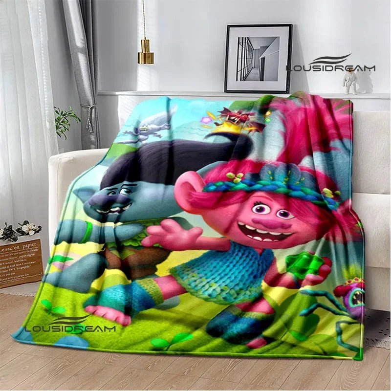 Trolls Cartoon Flannel Blanket