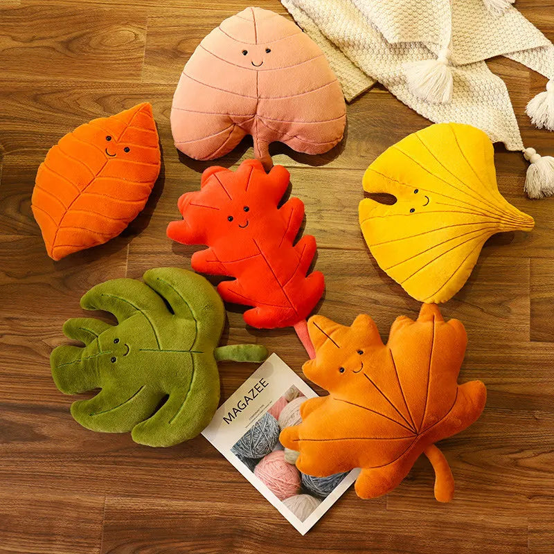 Leaf Pillow Plush Decor
