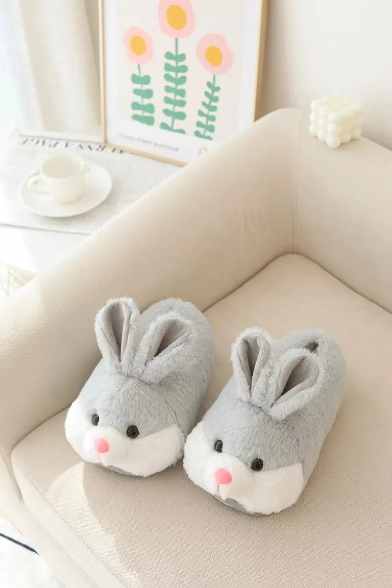 Rabbit Cotton Plush Slippers