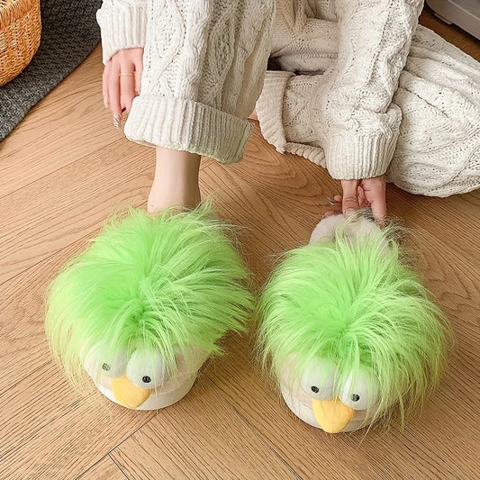 Quirky Winter Plush Slippers