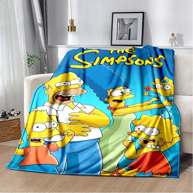 Simpsons Cartoon Throw Blanket