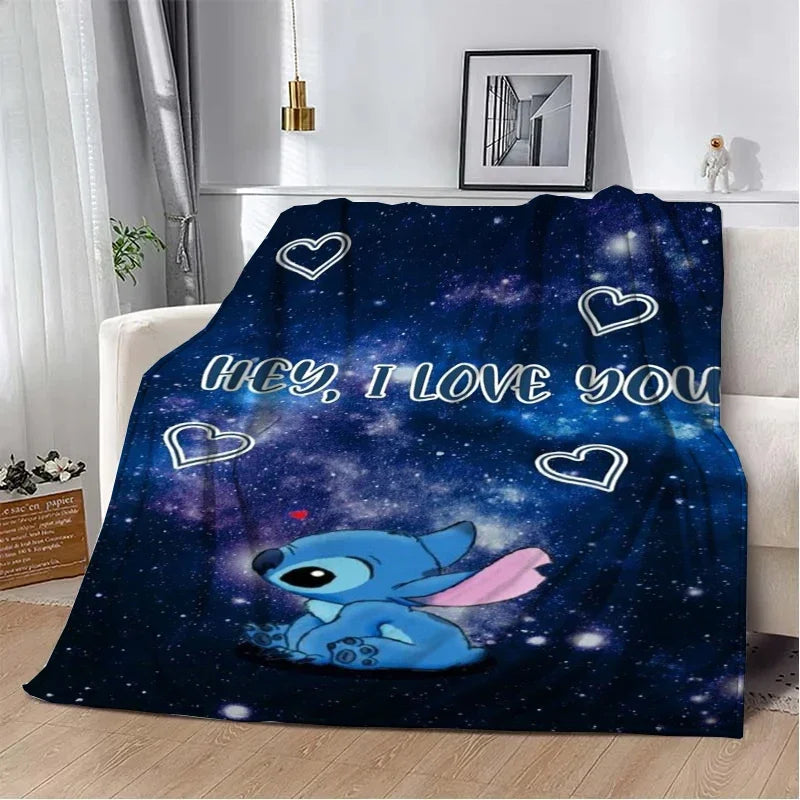 Stitch Cartoon Plush Blanket