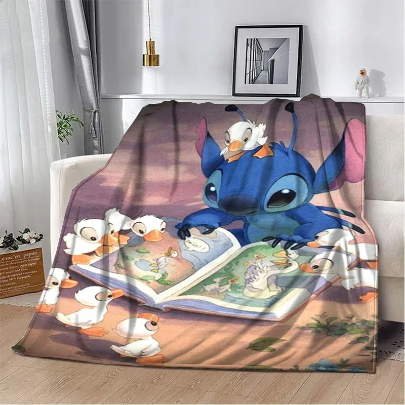 Stitch Cartoon Plush Blanket