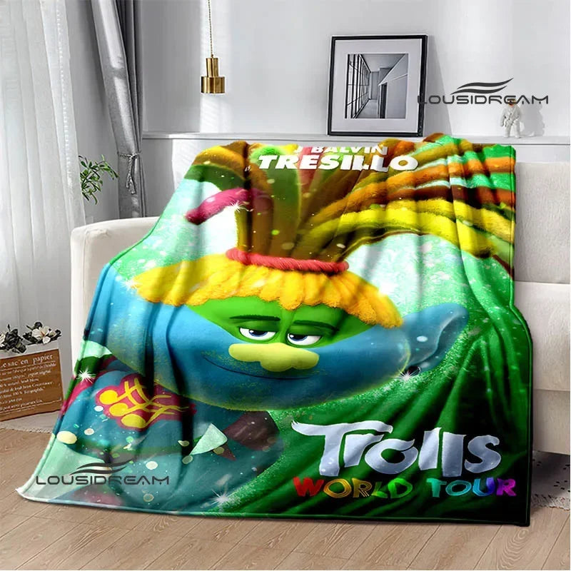 Trolls Cartoon Flannel Blanket