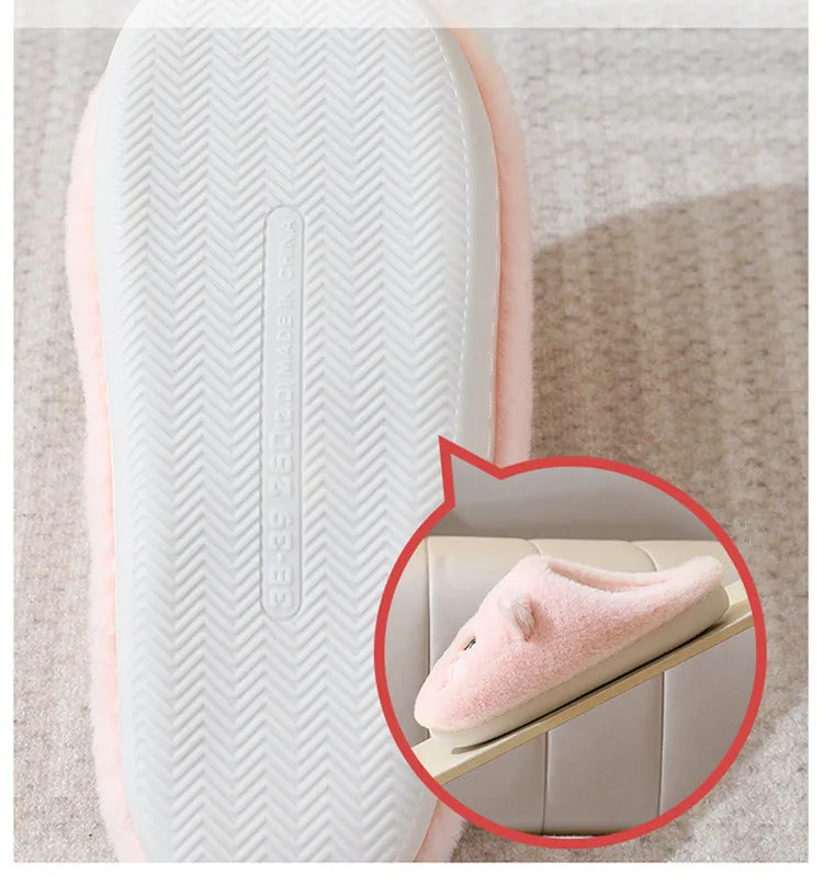 Cat Plush Winter Slippers