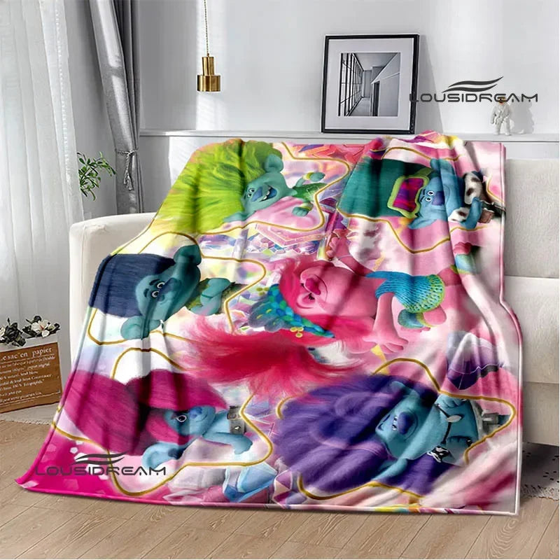 Trolls Cartoon Flannel Blanket