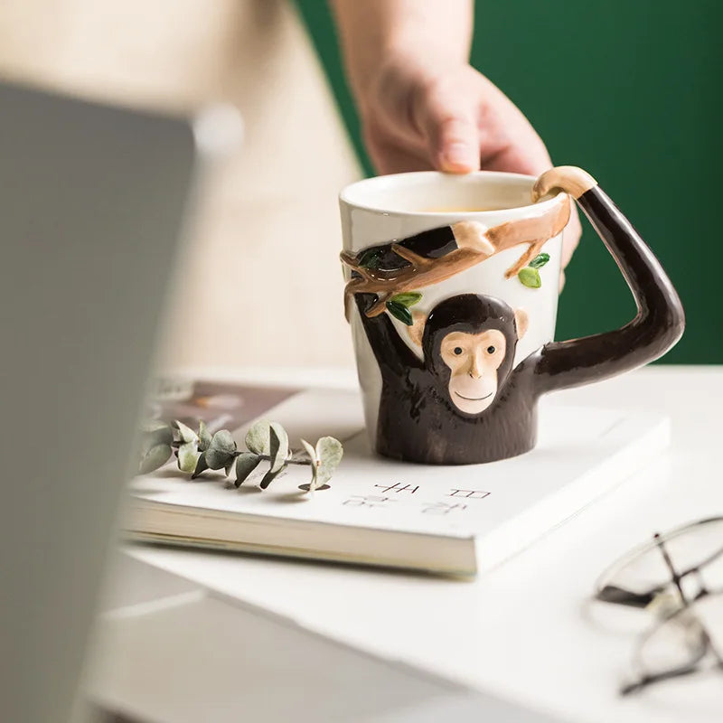 Cartoon Monkey Ceramic Mug