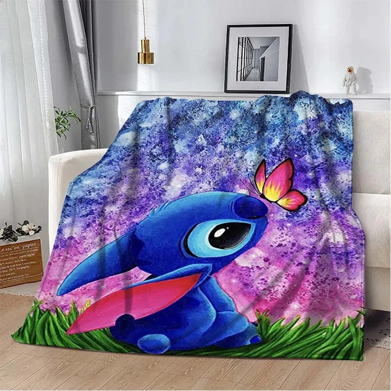 Stitch Cartoon Plush Blanket