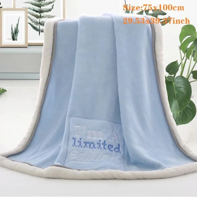 Baby Embroidery Flannel Blanket