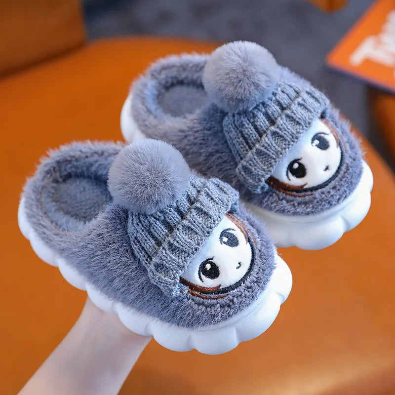 Girls Cotton Plush Slippers