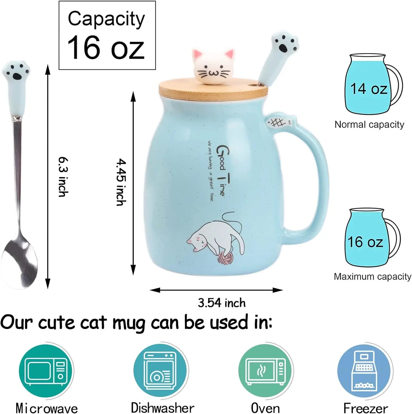 Cat Lid Ceramic Mug