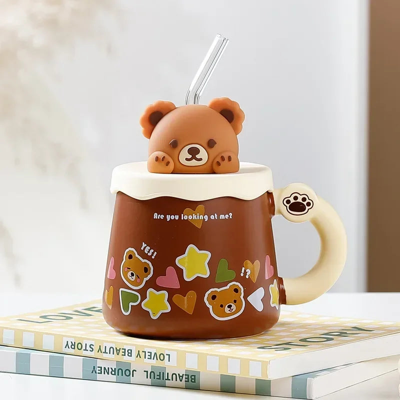 Bear Lid Ceramic Mug