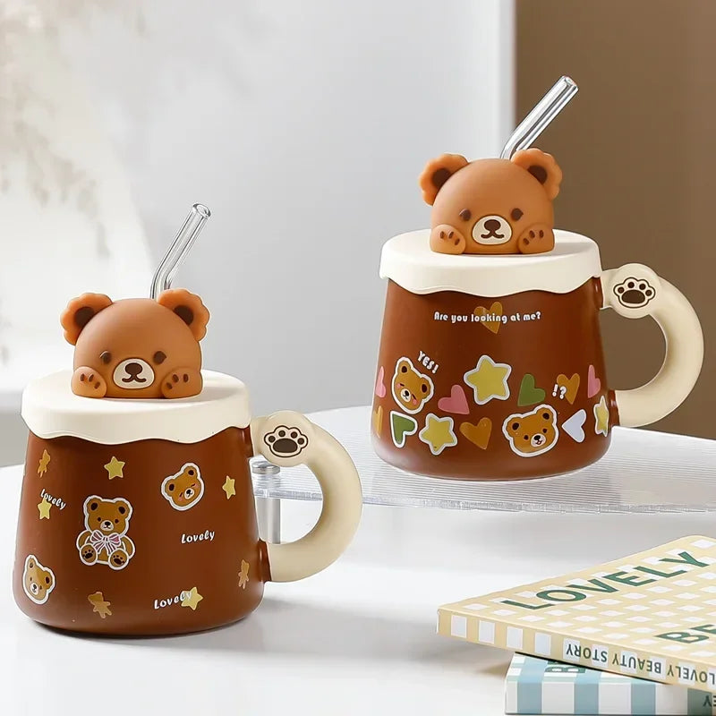 Bear Lid Ceramic Mug