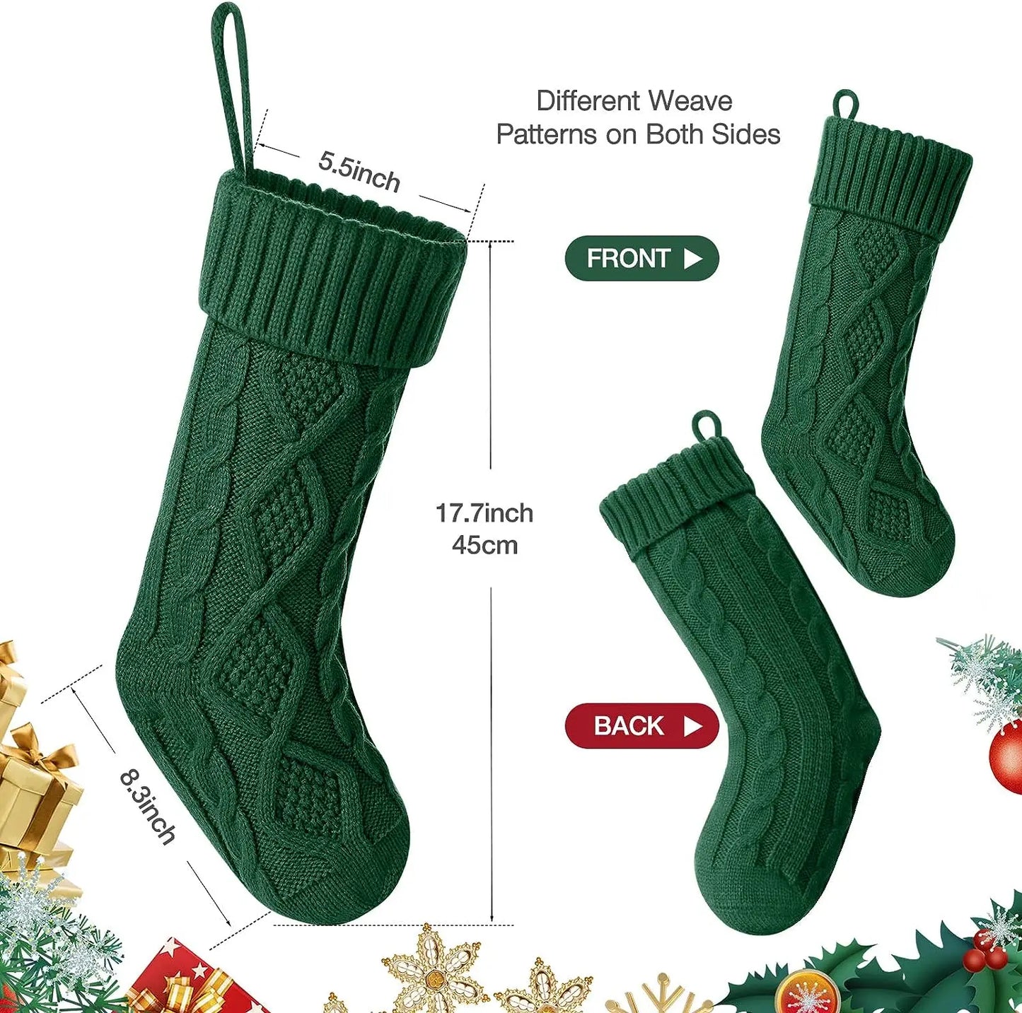 Cozy Knit Christmas Stocking