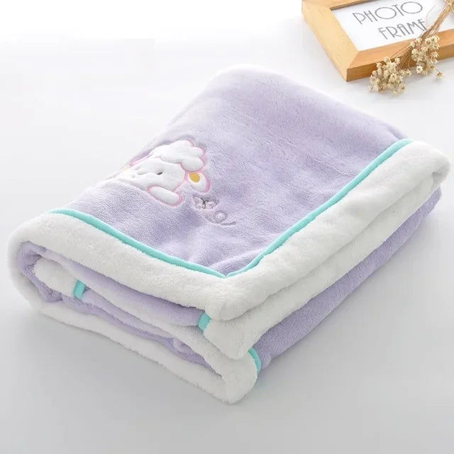 Baby Embroidery Flannel Blanket