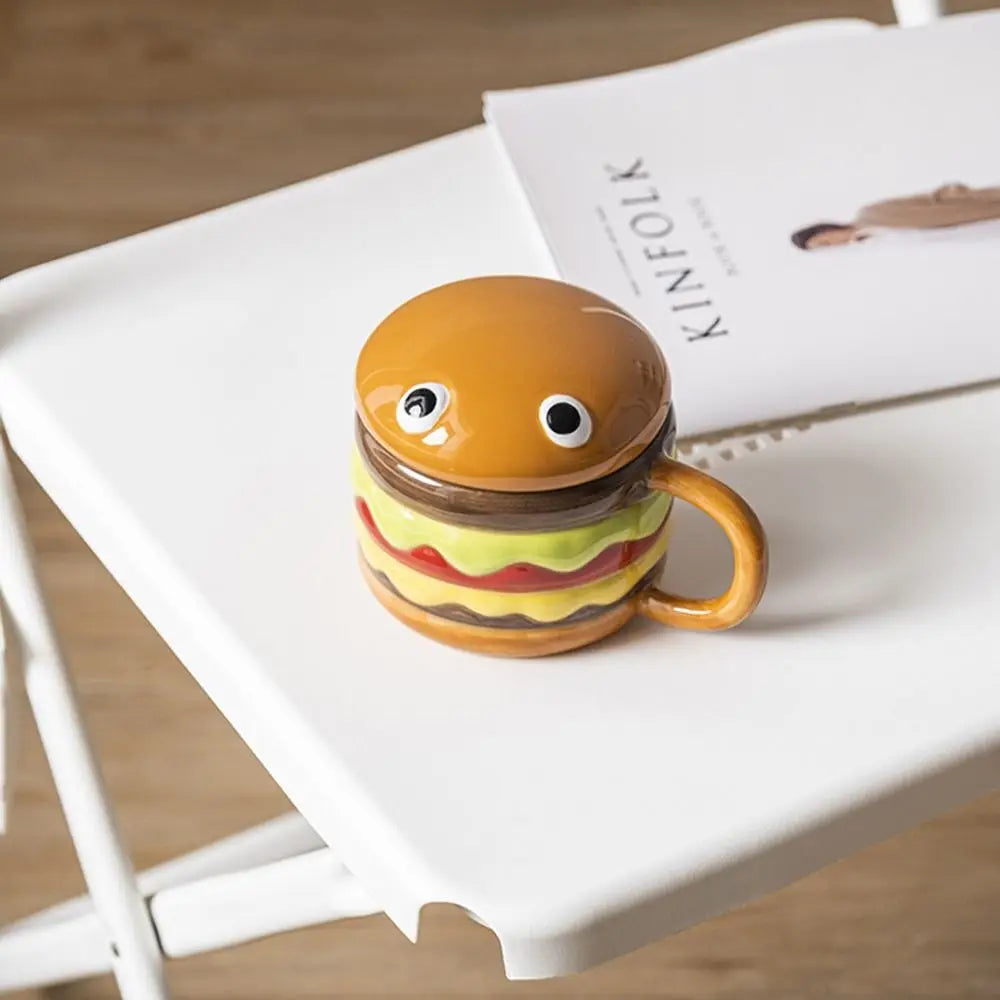 Cartoon Hamburger Coffee Cup