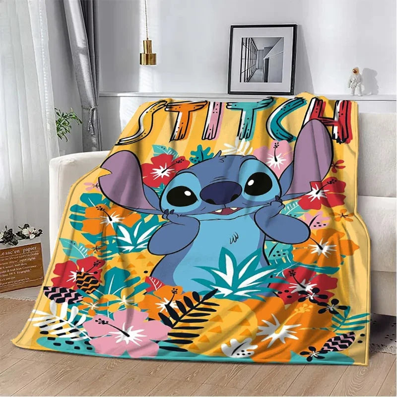 Stitch Cartoon Plush Blanket