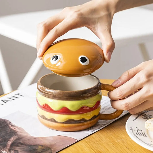 Cartoon Hamburger Coffee Cup