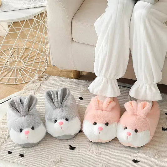 Rabbit Cotton Plush Slippers