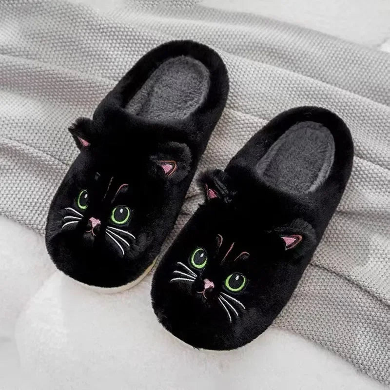 Cat Plush Winter Slippers