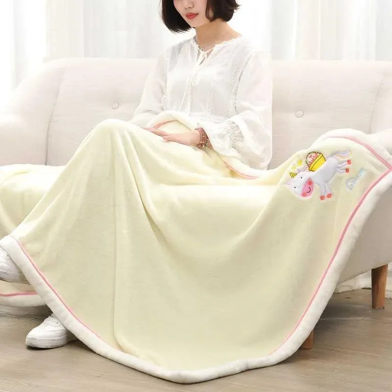 Baby Embroidery Flannel Blanket