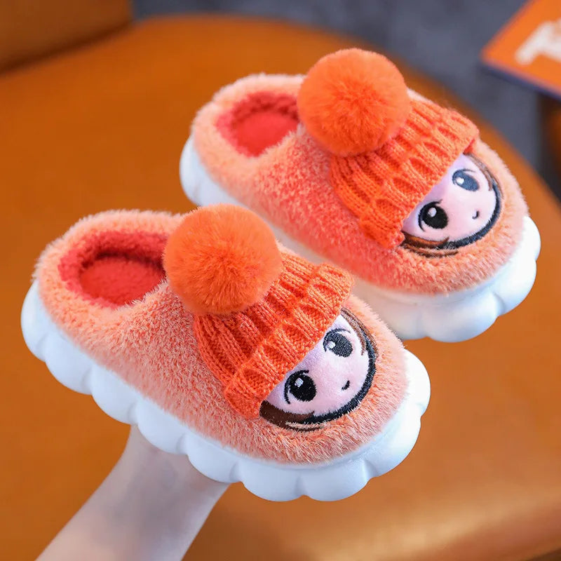 Girls Cotton Plush Slippers