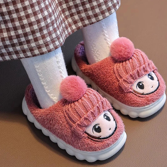 Girls Cotton Plush Slippers
