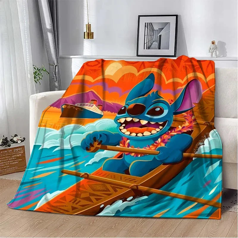 Stitch Cartoon Plush Blanket