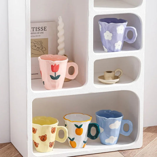 Hand Painted Flower Mug