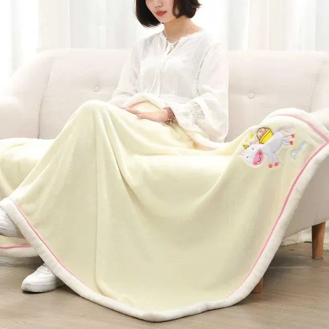 Baby Embroidery Flannel Blanket