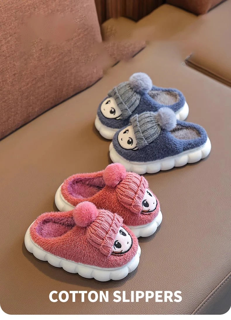 Girls Cotton Plush Slippers